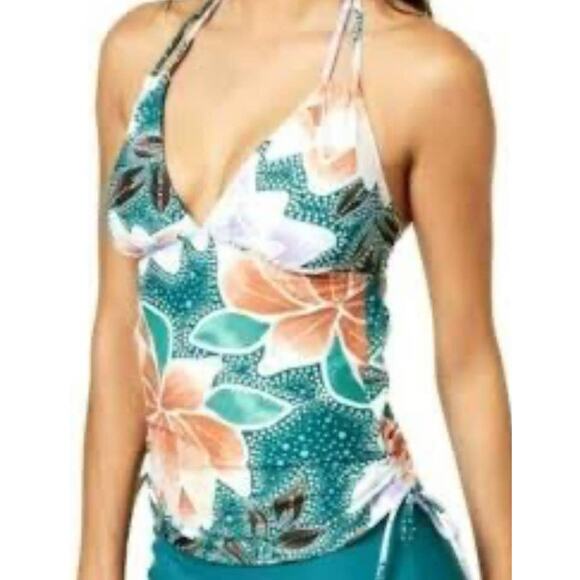 Hula Honey Lush Lotus Strappy Tankini - S - Picture 1 of 6